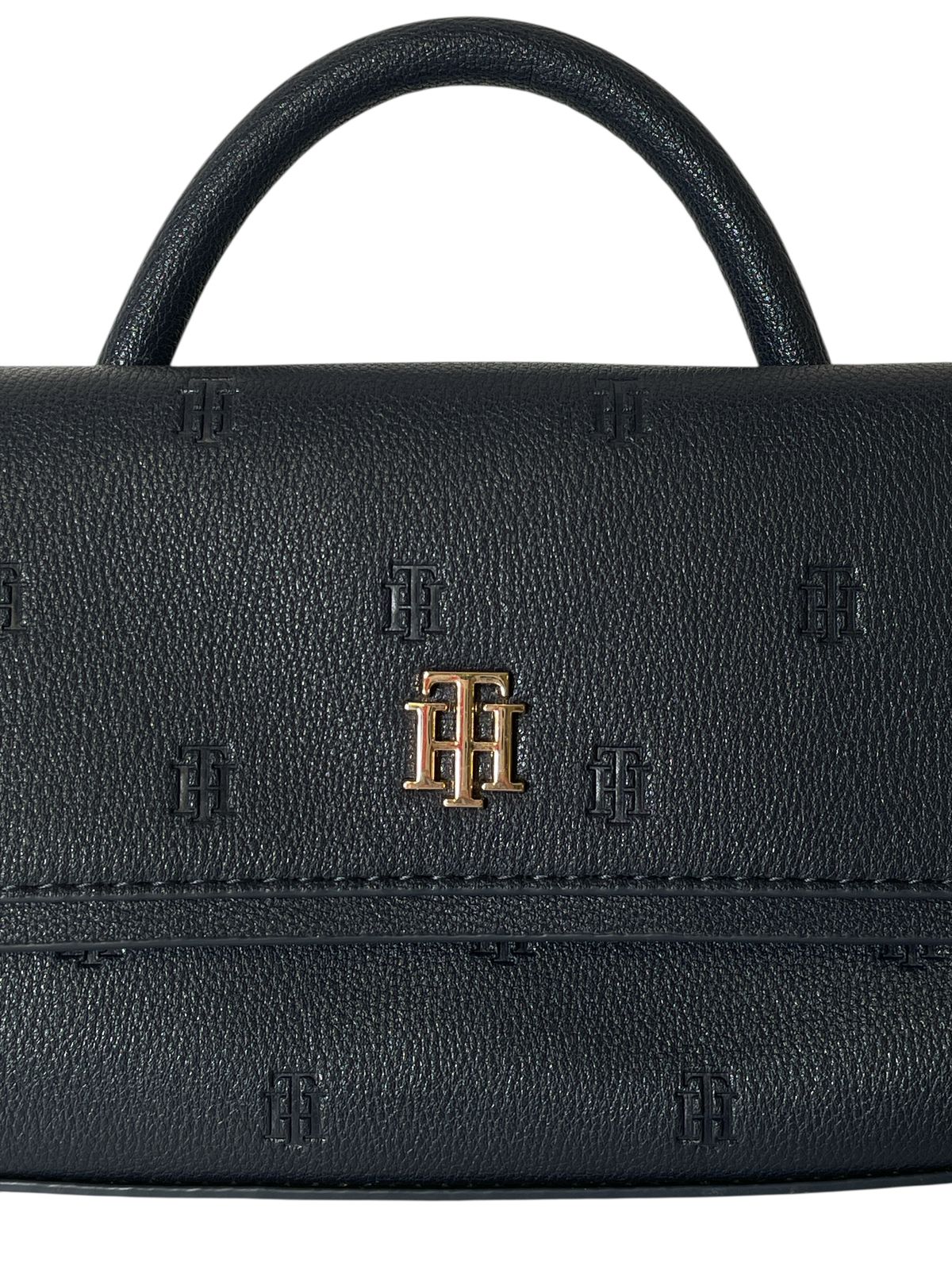 Bolsa Tommy Hilfiger Mini Top Handle Navy Logo | Elegancia compacta