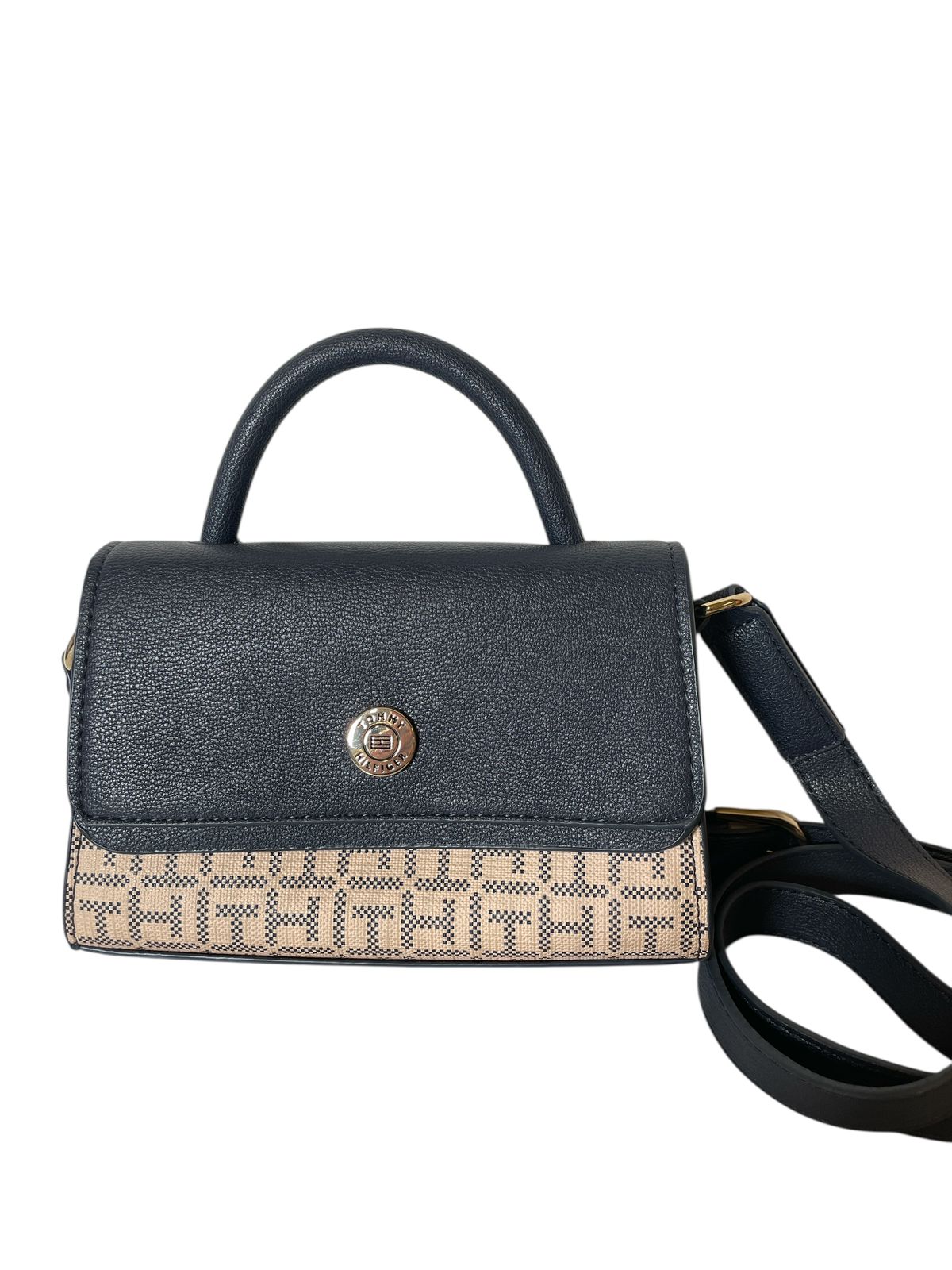 Bolsa Tommy Hilfiger Mini Top Handle Navy Logo | Elegancia compacta